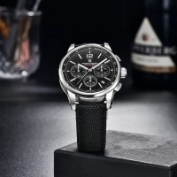 Чоловічий годинник Pagani Design YS008 Silver-Black з сапфіровим склом та хронографом SEIKO VK63