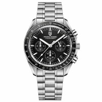 Чоловічий годинник Pagani Design PD-1701 Silver-Black з сапфіровим склом та механізмом Seiko VK63