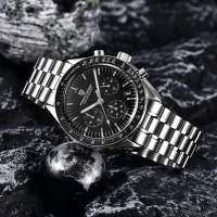Чоловічий годинник Pagani Design PD-1701 Silver-Black з сапфіровим склом та механізмом Seiko VK63