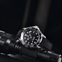 Чоловічий годинник Pagani Design PD-1685 Silver-Black з сапфіровим склом та механізмом SEIKO NH35A
