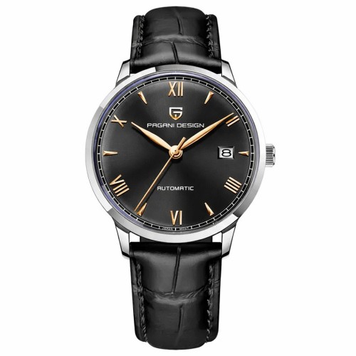 Купити Чоловічий годинник Pagani Design PD-1759 Silver-Black з сапфіровим склом та механізмом SEIKO NH35