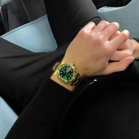 Чоловічий механічний годинник Pagani Design PD-1661 Yellow Gold-Green з сапфіровим склом та автопідзаводом