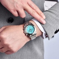 Чоловічий годинник Pagani Design PD-1727 Silver-Blue з сапфіровим склом та механізмом Seiko VK63