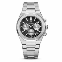 Чоловічий годинник Pagani Design PD-1707 Silver-Black з сапфіровим склом та хронографом SEIKO VK63