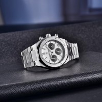 Чоловічий годинник Pagani Design PD-1707 Silver-Black з сапфіровим склом та хронографом SEIKO VK63