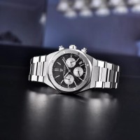 Чоловічий годинник Pagani Design PD-1707 Silver-Black з сапфіровим склом та хронографом SEIKO VK63