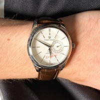 Чоловічий годинник Pagani Design PD-1689 Silver-White-Brown з сапфіровим склом та механізмом SEIKO VH65