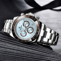 Чоловічий годинник Pagani Design PD-1644 Silver-Blue з сапфіровим склом та механізмом SEIKO VK63