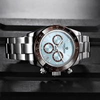 Чоловічий годинник Pagani Design PD-1644 Silver-Blue з сапфіровим склом та механізмом SEIKO VK63