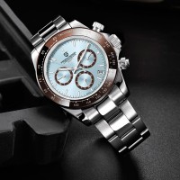 Чоловічий годинник Pagani Design PD-1644 Silver-Blue з сапфіровим склом та механізмом SEIKO VK63