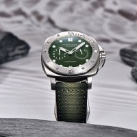 Чоловічий механічний годинник Pagani Design PD-1767 Silver-Green з сапфіровим склом та автопідзаводом
