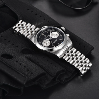 Чоловічий годинник Pagani Design PD-1775 Silver-Black з сапфіровим склом та механізмом Seiko VK64