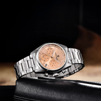 Чоловічий годинник Pagani Design PD-1773 Silver-Pink з сапфіровим склом та механізмом Seiko VK63
