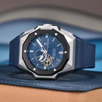 Чоловічий механічний годинник Pagani Design PD-YS010 Silver-Blue з сапфіровим склом та автопідзаводом