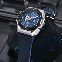 Чоловічий механічний годинник Pagani Design PD-YS010 Silver-Blue з сапфіровим склом та автопідзаводом