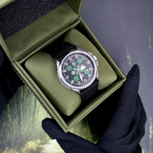 Купить Awarder Embroidery Silver-Green Black Battery 10ATM Купить Awarder Embroidery Silver-Green Black Battery 10ATM