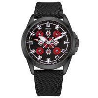 Awarder Embroidery Black-Red Black Battery 10ATM