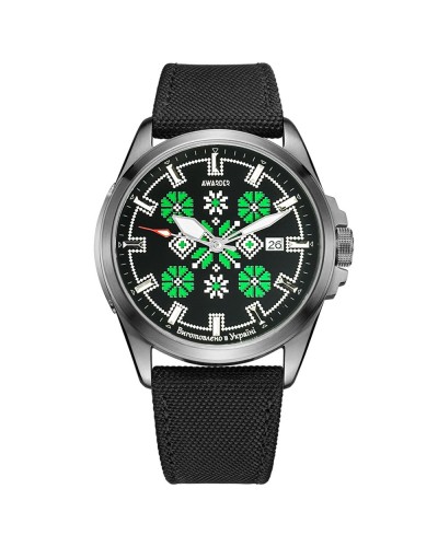 Купить Awarder Embroidery Silver-Green Black Automatic 10ATM