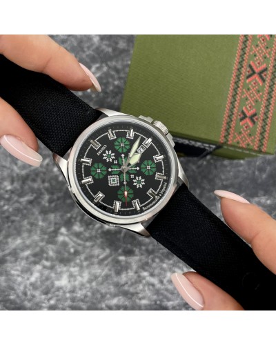 Купить Awarder Embroidery Silver-Green Black Automatic 10ATM