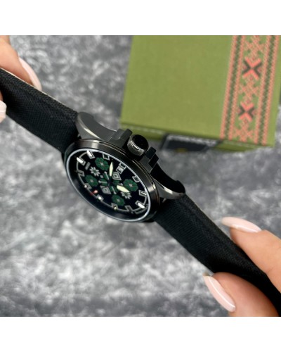 Купить Awarder Embroidery Black-Green Black Automatic 10ATM