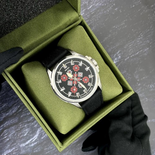 Купить Awarder Embroidery Silver-Red Black Battery 10ATM Купить Awarder Embroidery Silver-Red Black Battery 10ATM