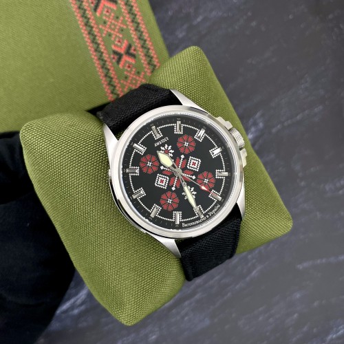 Купить Awarder Embroidery Silver-Red Black Battery 10ATM Купить Awarder Embroidery Silver-Red Black Battery 10ATM