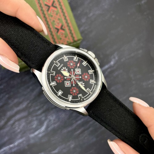 Купить Awarder Embroidery Silver-Red Black Battery 10ATM Купить Awarder Embroidery Silver-Red Black Battery 10ATM