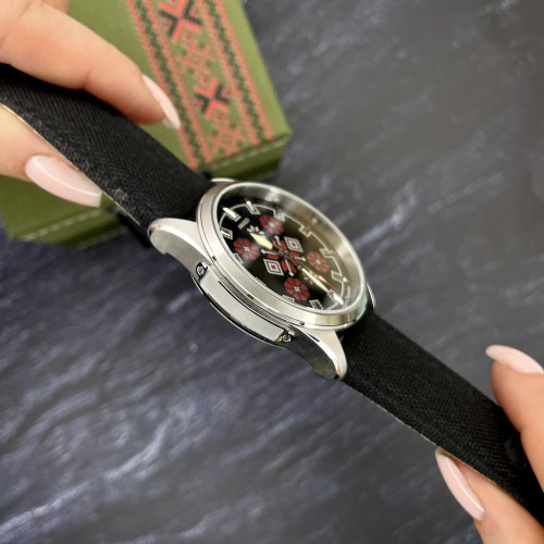 Купить Awarder Embroidery Silver-Red Black Battery 10ATM Купить Awarder Embroidery Silver-Red Black Battery 10ATM