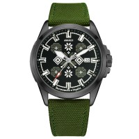 Awarder Embroidery Black-Army Green Green  Automatic 10ATM