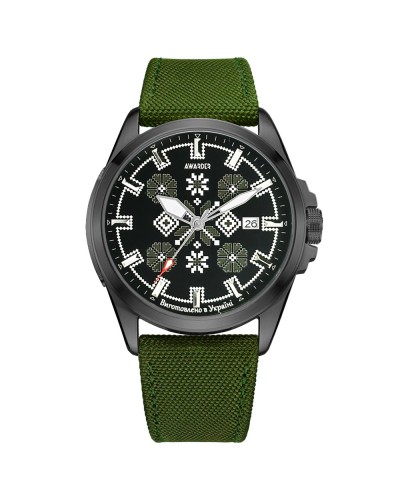 Купить Awarder Embroidery Black-Army Green Green Automatic 10ATM