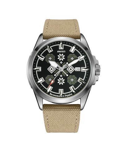 Купить Awarder Embroidery Silver-Army Green Khaki Automatic 10ATM