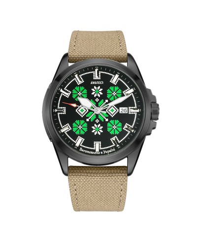Купить Awarder Embroidery Black-Green Khaki Automatic 10ATM