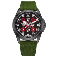 Awarder Embroidery Black-Red Green  Battery 10ATM