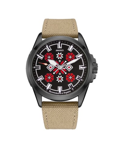 Купить Awarder Embroidery Black-Red Khaki Battery 10ATM