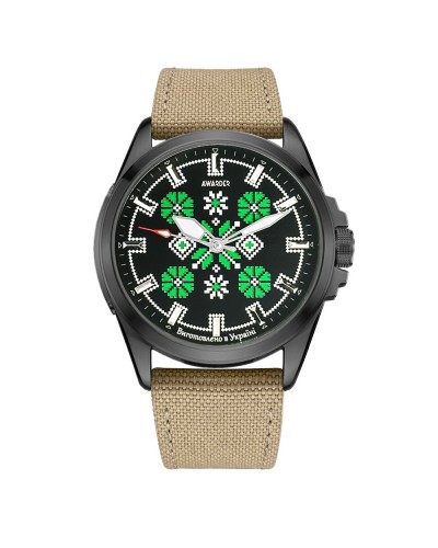 Купити Awarder Embroidery Black-Green Khaki Battery 10ATM