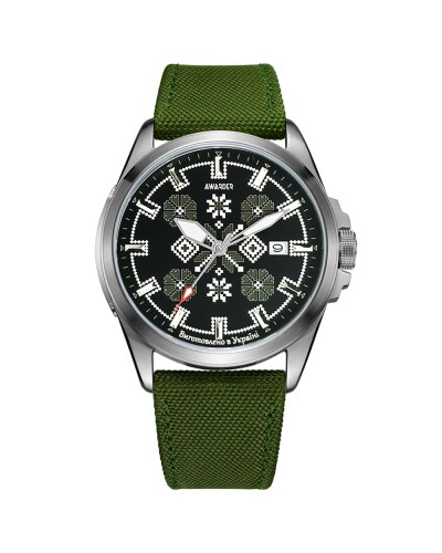 Купить Awarder Embroidery Silver-Army Green Green Automatic 10ATM