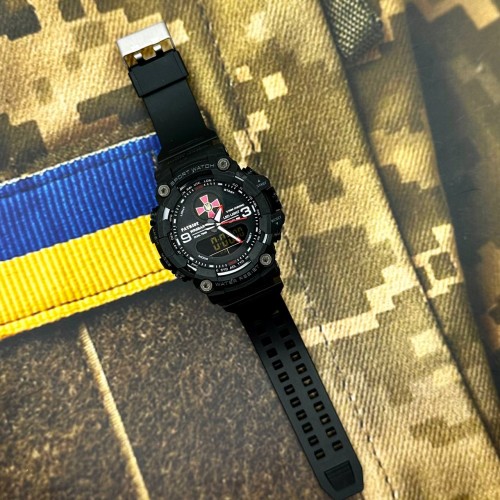 Купити Чоловічий наручний годинник Patriot 001RDZSU ЗСУ з комбінованим циферблатом та захистом 5 ATM
