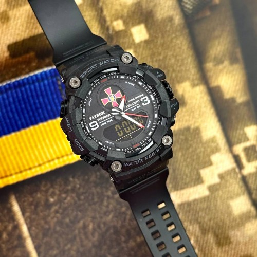 Купити Чоловічий наручний годинник Patriot 001RDZSU ЗСУ з комбінованим циферблатом та захистом 5 ATM