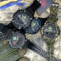 Чоловічий спортивний годинник Patriot 001BUDPS ДПС з комбінованим циферблатом та підсвічуванням