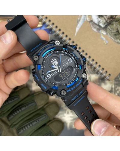 Купити Patriot 001BUUASI Тризуб срібло Чорні з синім + Коробка.