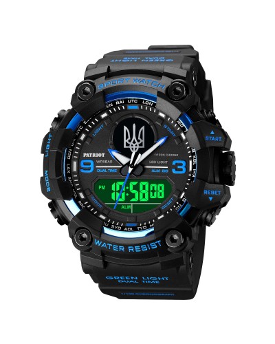 Купити Patriot 001BUUASI Тризуб срібло Чорні з синім + Коробка.