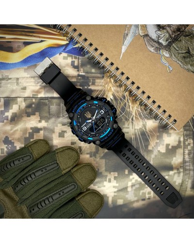 Купити Patriot 001BUUAGD Тризуб золото Чорні з синім. + Коробка.