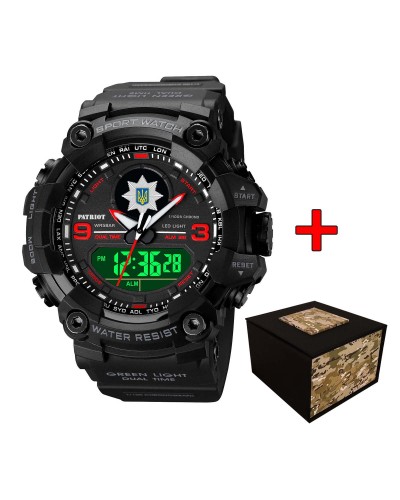 Купить Patriot 001RDPO Поліція Чорні з червоним + Коробка.