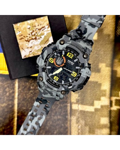 Купить Patriot 002CMGYUASI Тризуб срібло Сірий камуфляж + Коробка.