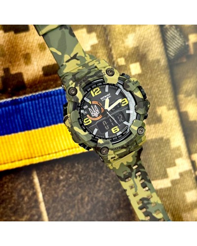 Купить Patriot 002CMGRUASI Тризуб срібло Зелений камуфляж + Коробка.