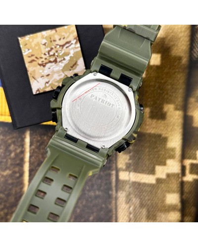 Купить Patriot 002CMGRUASI Тризуб срібло Зелений камуфляж + Коробка.