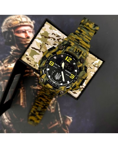 Купить Patriot 003CMGRUASI Тризуб срібло Зелений камуфляж + Коробка.