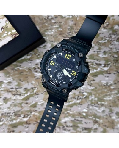 Купити Patriot 003BKUASI Тризуб срібло Чорні + Коробка.