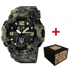 Patriot 004CMGRUASI Тризуб срібло Зелений камуфляж + Коробка.