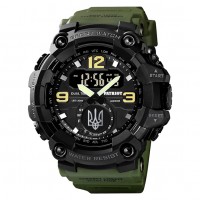 Чоловічий тактичний годинник Patriot 004AGUASI Тризуб з комбінованим циферблатом та водозахистом 5 ATM